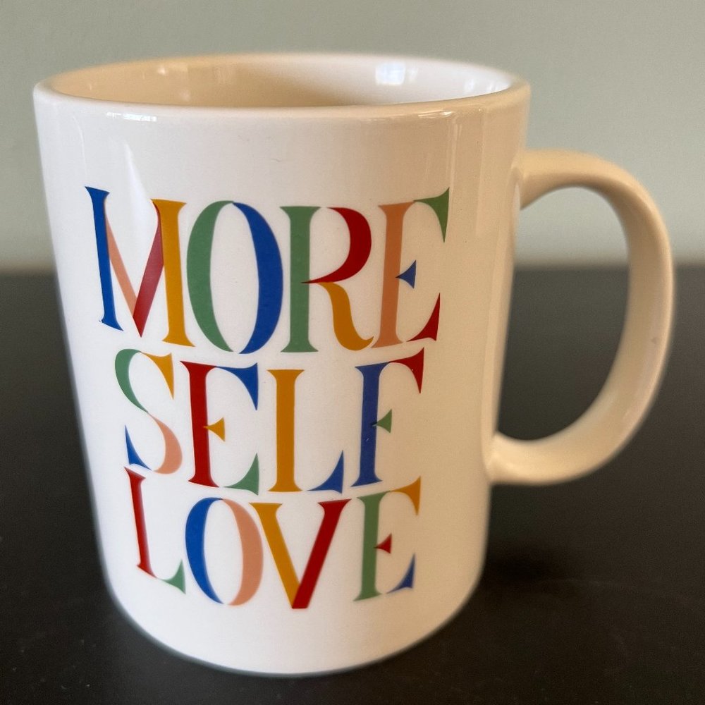 Room Essentials MORE SELF LOVE Stoneware Coffee Cup Mug 14oz Inspirational Gift